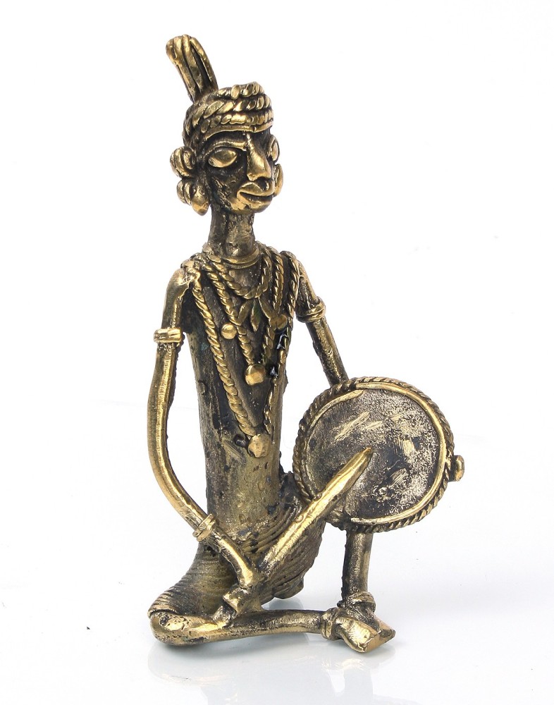 Dhokra Art - Buy Musician Brass Figurine in Dhokra Metal Craft