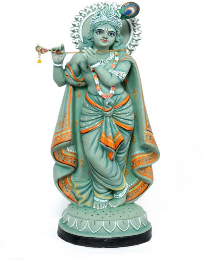 EVONICA Terracotta Krishna Idol Decorative Showpiece - 38 cm Price ...