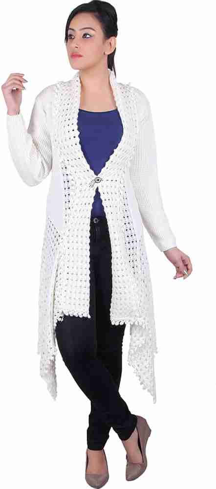 White woolen outlet shrug