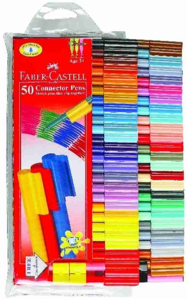 FABER-CASTELL 6598 Child Safe food grade Superfine ink Nib Sketch  Pens with Washable Ink 