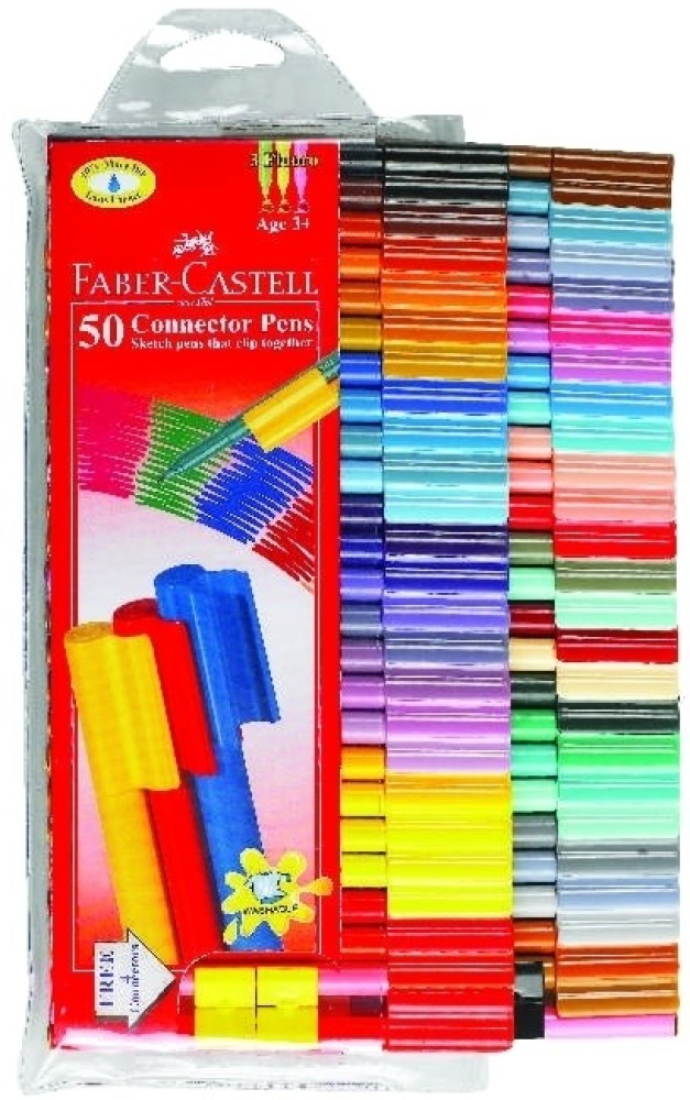 FABER-CASTELL 1584 Child Safe food grade Superfine ink Nib Sketch  Pens with Washable Ink 