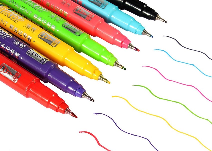 Luxor Carioca  Birello Dual and Felt Tip Nib Sketch Pens with Washable Ink  Assorted Color 10 Pieces  Amazonin Home  Kitchen