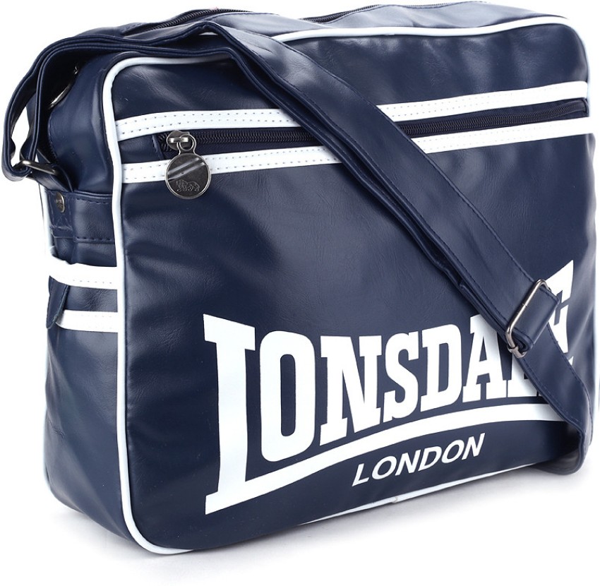 Lonsdale White Blue Messenger Bag Navy and White Price in India Flipkart