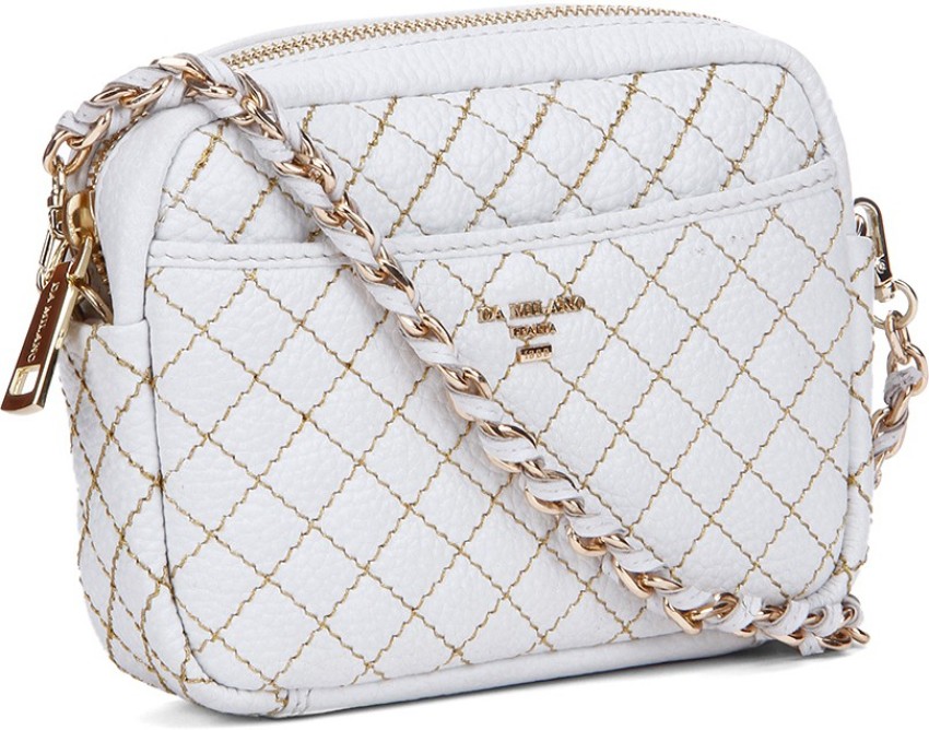 Da Milano Sling Bag WHITE Price in India Flipkart