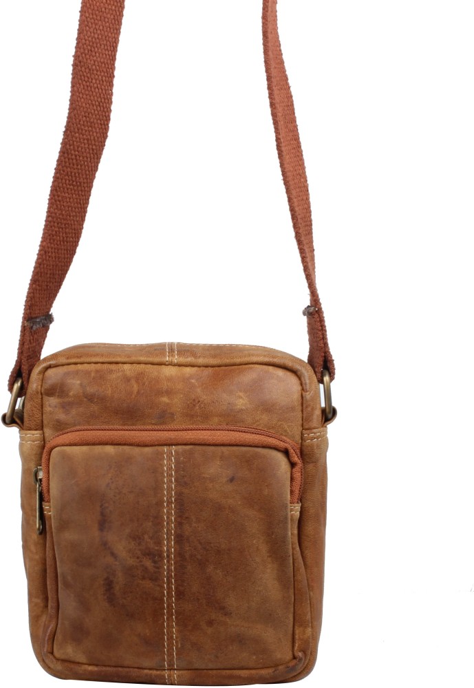 BESSEL Brown Sling Bag SB076TANS brown 5 Price in India