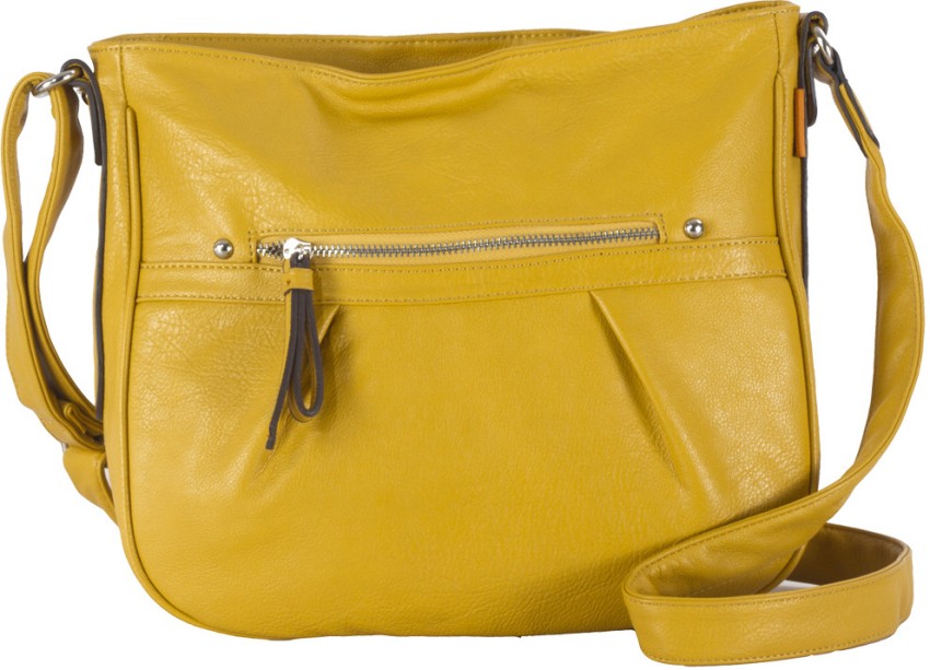 David Jones Yellow Sling Bag Sling Bag For Women - Mustard Mustard