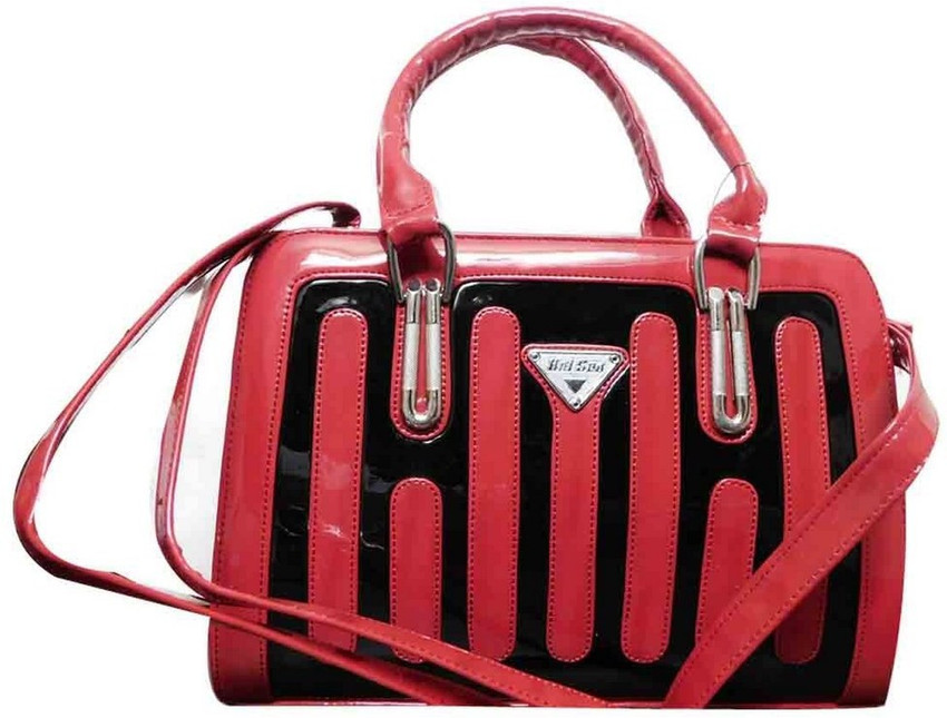 Hot Sea Red Black Sling Bag Spectacular Hot Sea Red Colored