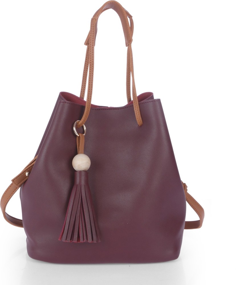 FUR JADEN Maroon Sling Bag H231 Maroon Maroon Price in India