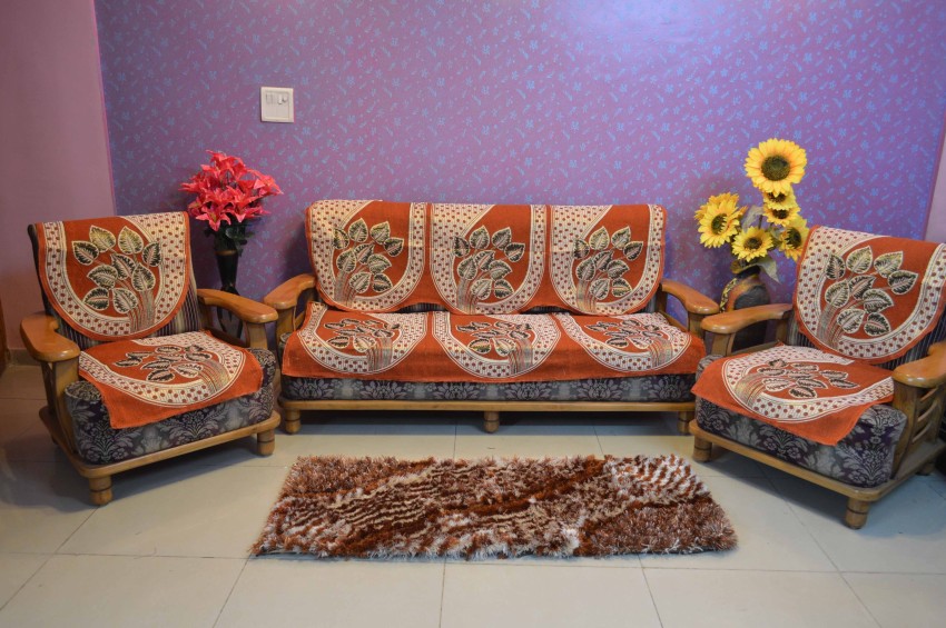 House Attire Cotton Floral Sofa Cover Price in India - Buy House