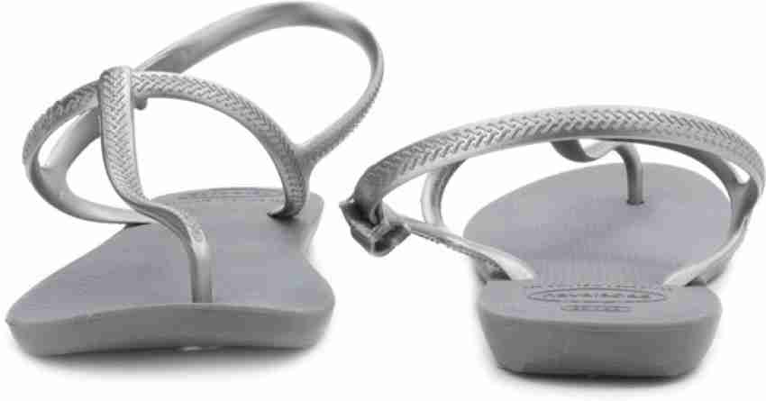 Havaianas silver best sale flip flops