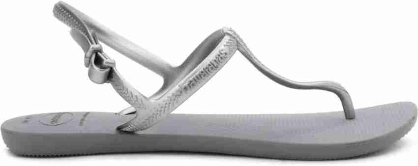 Silver havaianas best sale flip flops