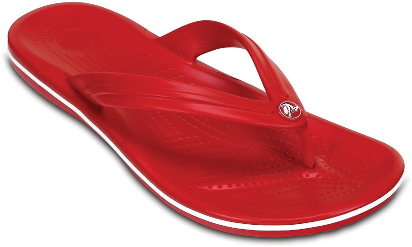 Red crocs flip flops new arrivals