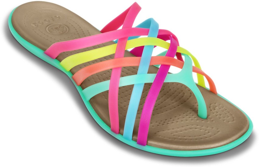 CROCS Women Flip Flops - Buy Multi/Island Green Color CROCS Women Flip  Flops Online at Best Price - Shop Online for Footwears in India