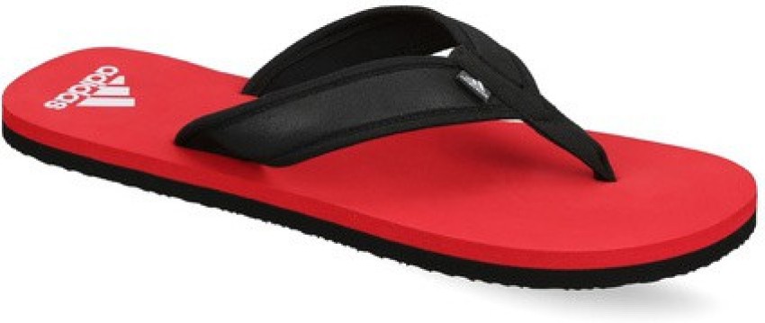 Adidas slippers red online and black