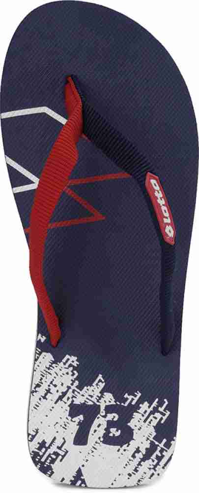 LOTTO Men Campione Slippers Buy Patriot Blue Red Color LOTTO