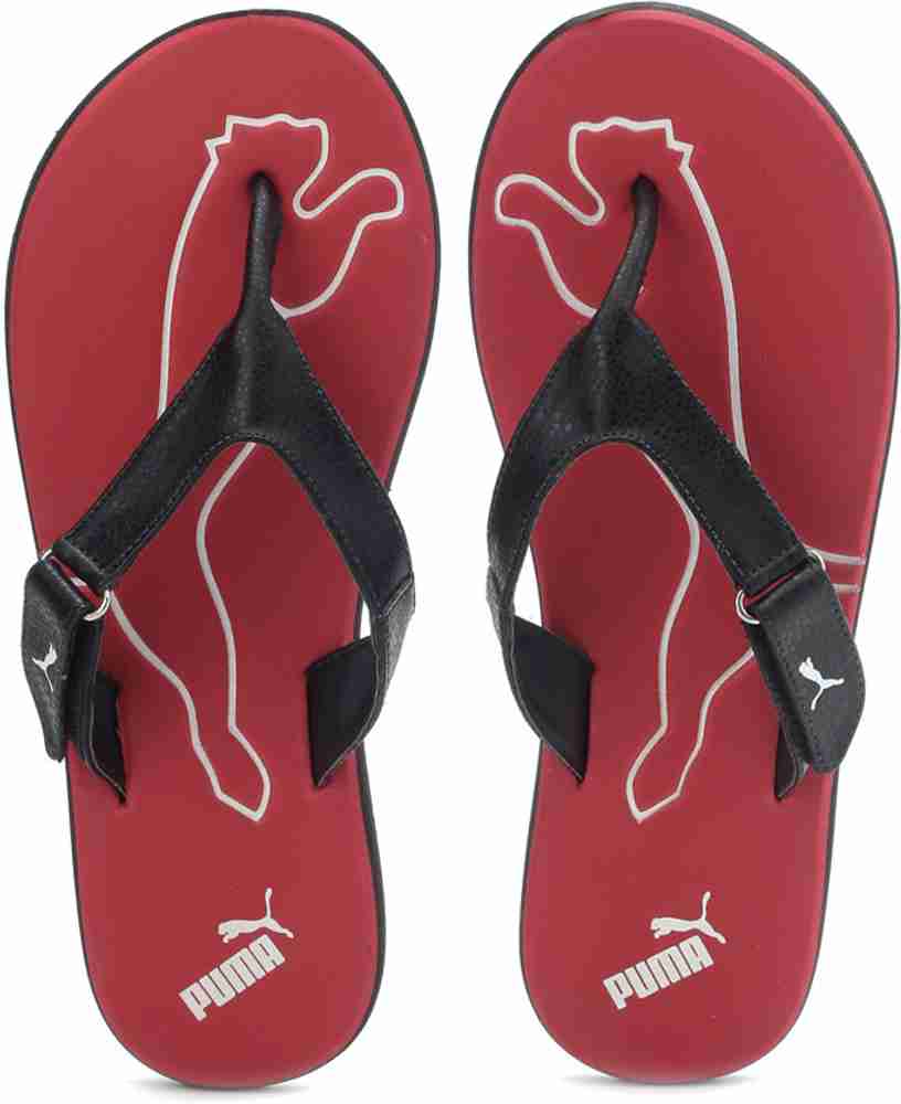 Puma red and black slippers deals