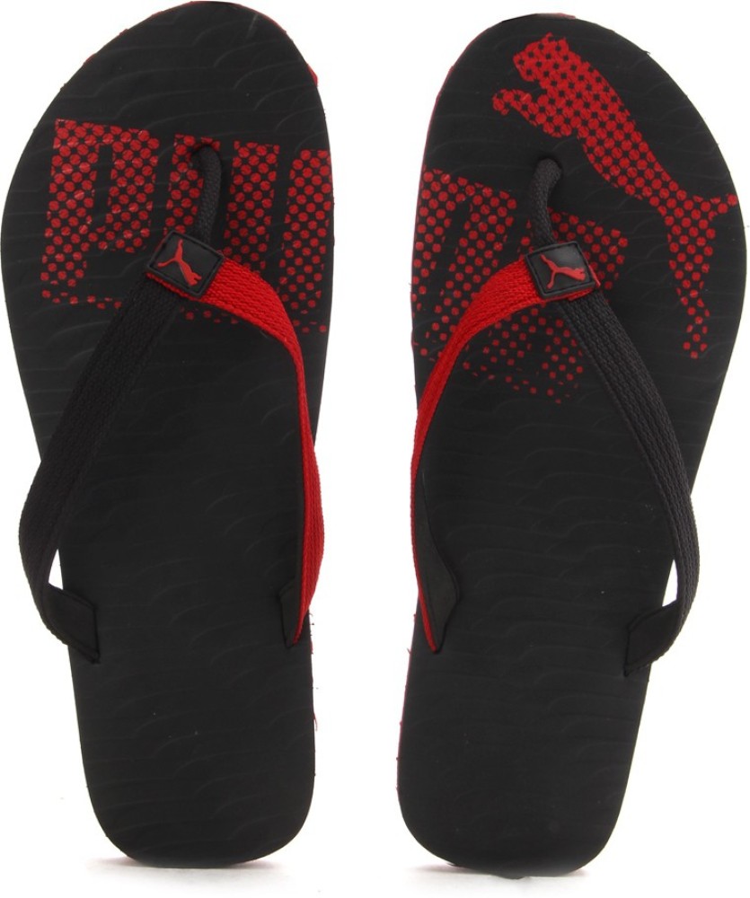 PUMA Men Miami 6 Flip Flops Buy black high risk red Color PUMA