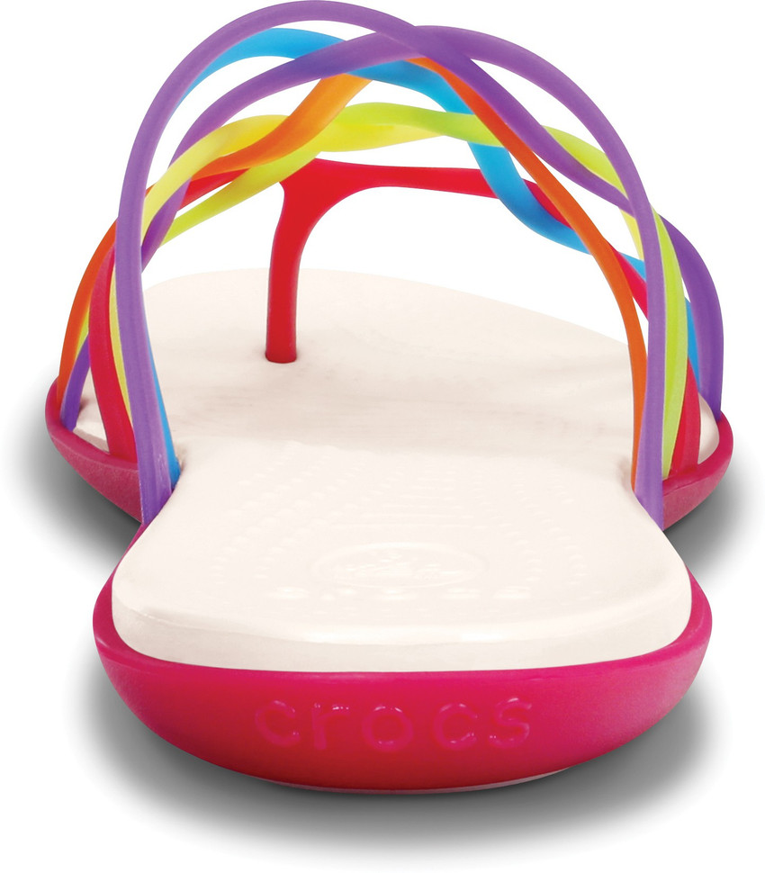 CROCS Women Huarache Women Flip Flops Buy Multicolor Geranium