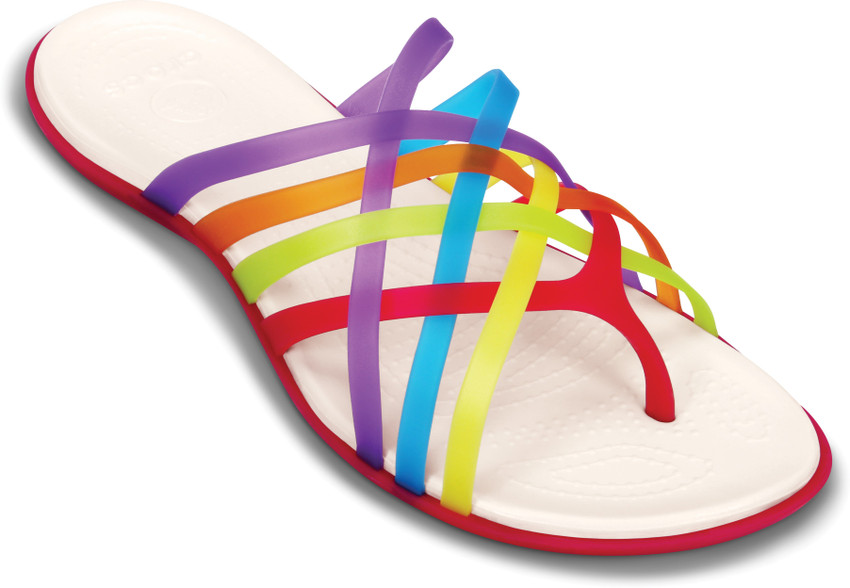 CROCS Women Huarache Women Flip Flops Buy Multicolor Geranium