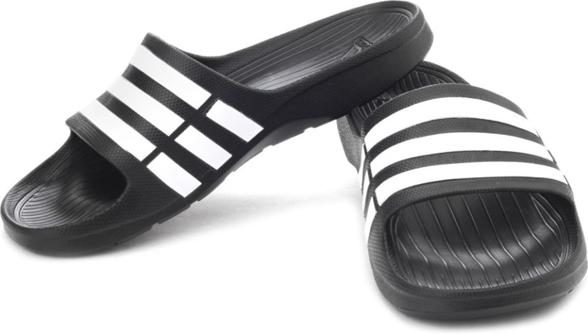 ADIDAS DURAMO SLIDE Slippers - Buy BLACK1/WHT/BLACK1 Color ADIDAS DURAMO  SLIDE Slippers Online at Best Price - Shop Online for Footwears in India |  Flipkart.com