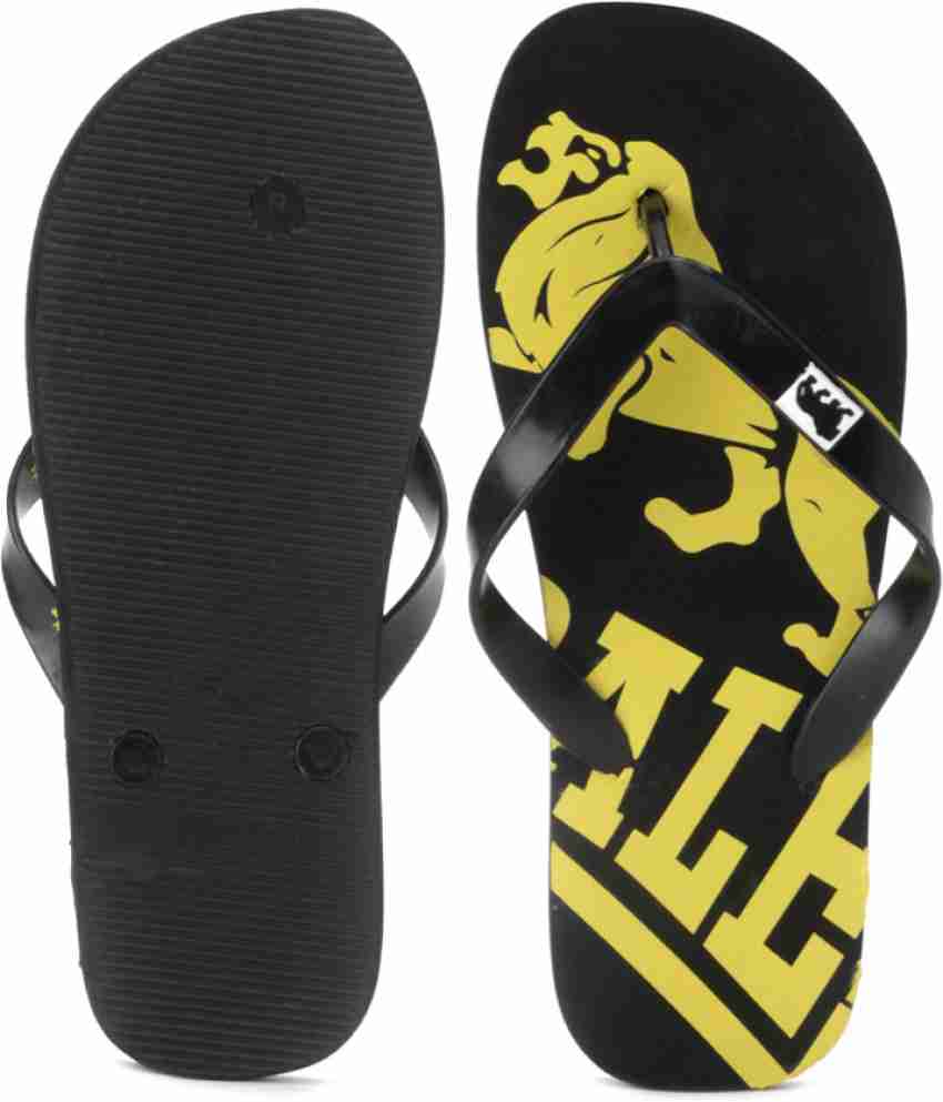 Lonsdale London Men Flip Flops Buy Black Yellow Color