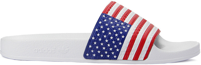 ADIDAS ORIGINALS Men Adilette Flags Slippers Buy White Color