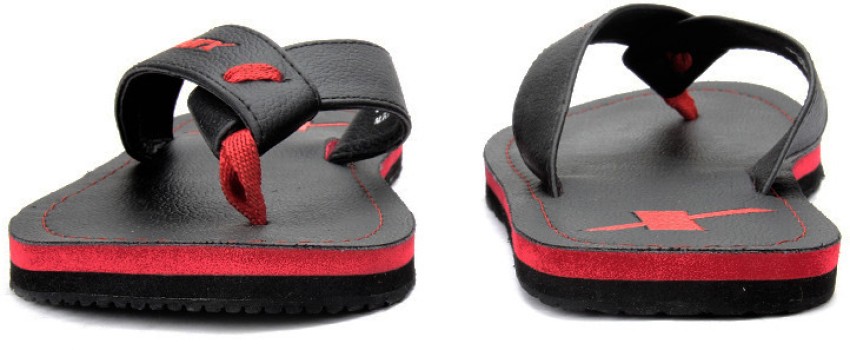 Sparx slippers red online and black