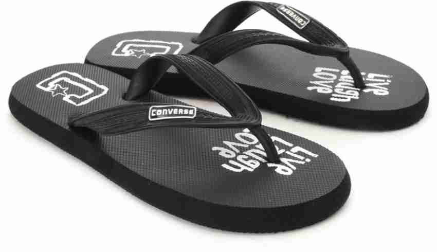 Black converse shop flip flops