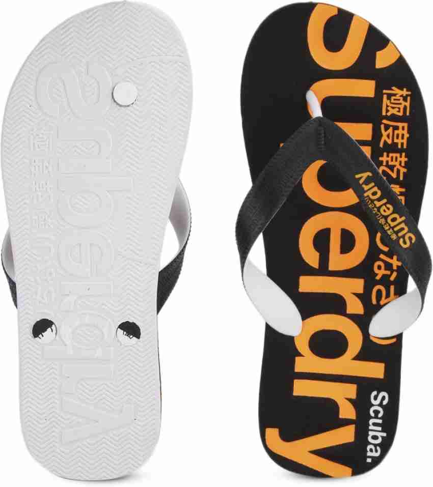 Superdry Men SCUBA FLIP FLOP Slippers Buy Black Fluro Orange