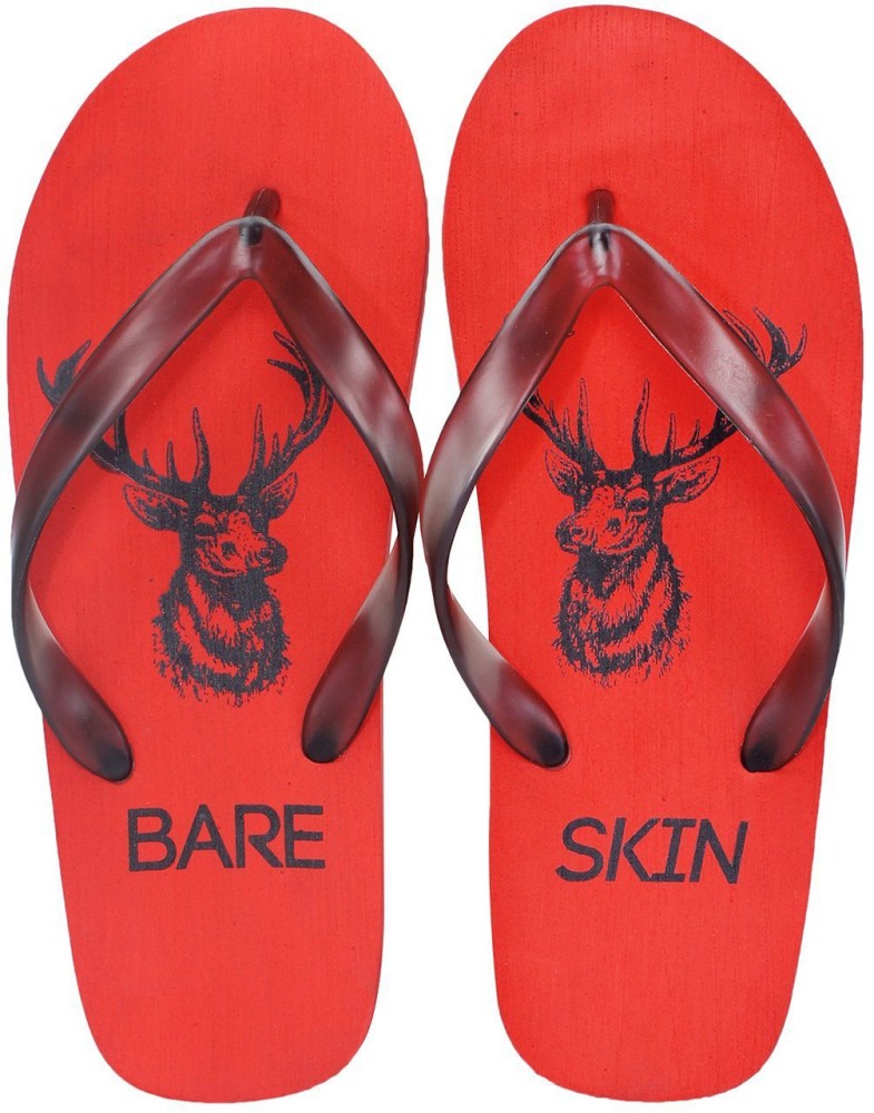 Bare Skin Men Flip Flops Buy Red Color Bare Skin Men Flip Flops