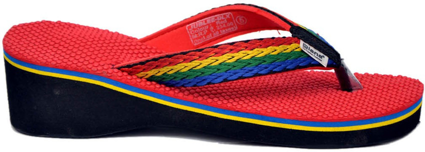 Vintage 80's rainbow flip flops on sale