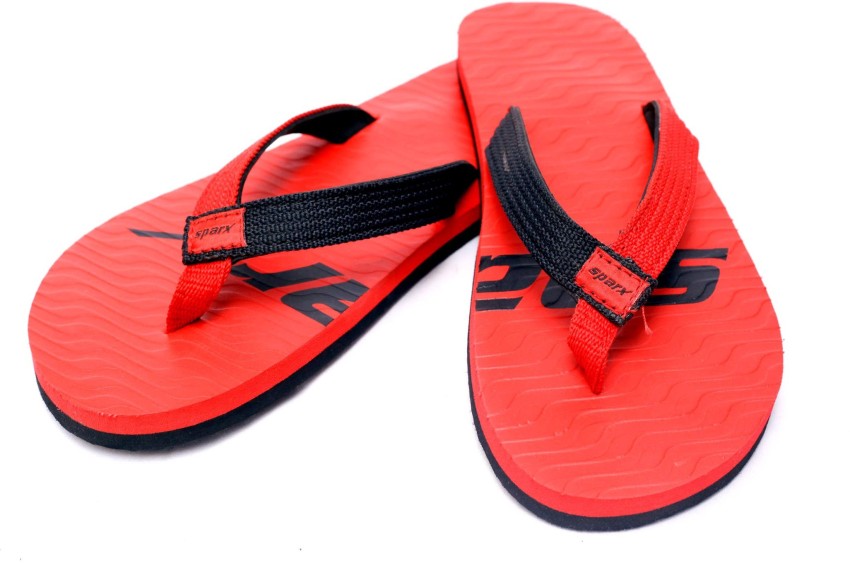 Sparx hot sale slippers red