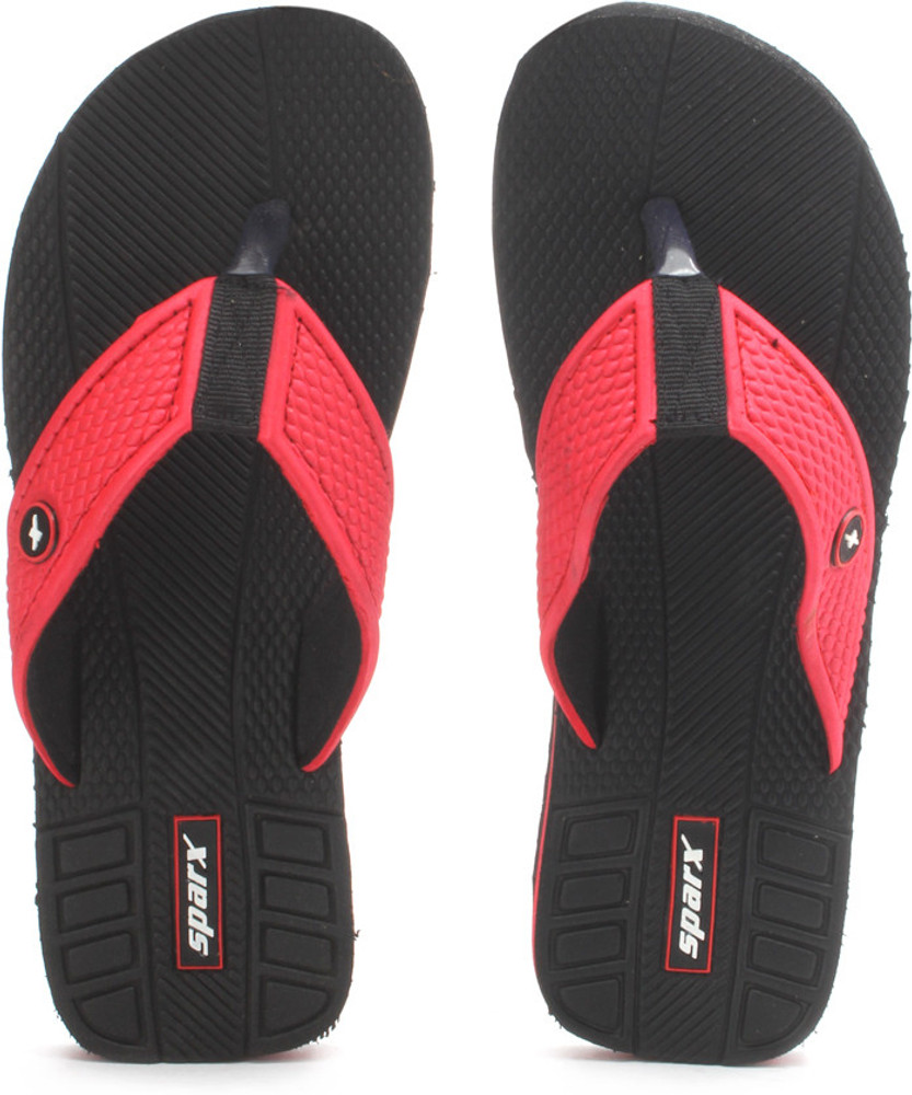 Sparx slippers best sale red and black
