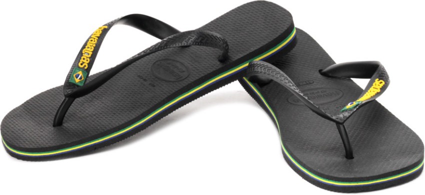 Havaianas Men Brasil Logo Flip Flops Buy Black Color Havaianas