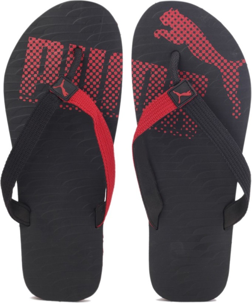 Puma flip flops black colour best sale