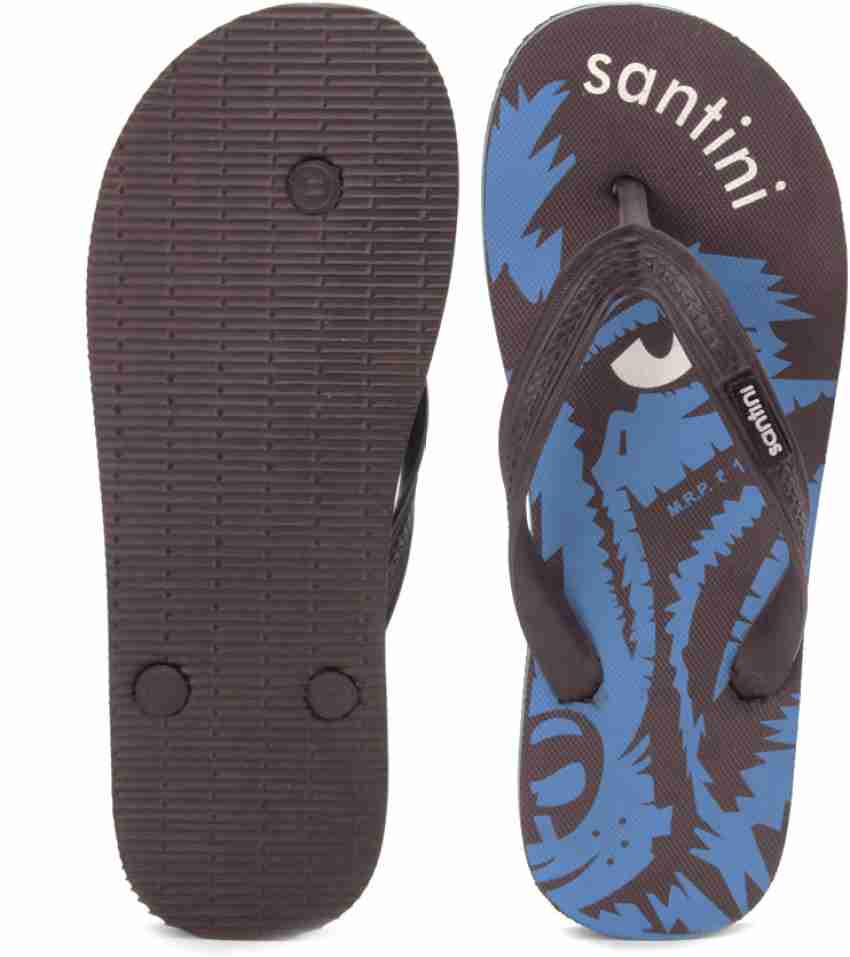 Santini Men Airwalk Flip Flops Buy Brown Sky Blue Color Santini