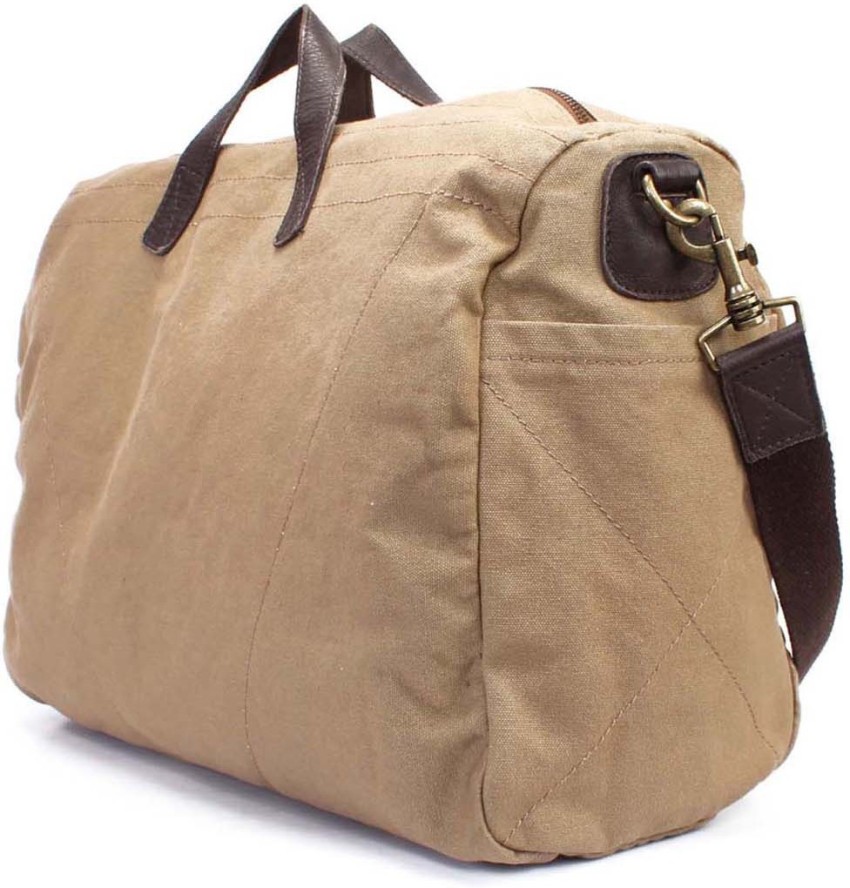 Brune canvas leather 2024 mens small travel bag