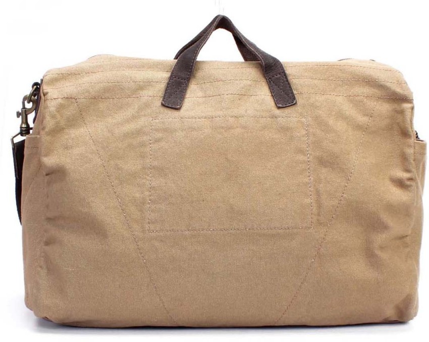 Brune canvas leather mens small travel bag on sale