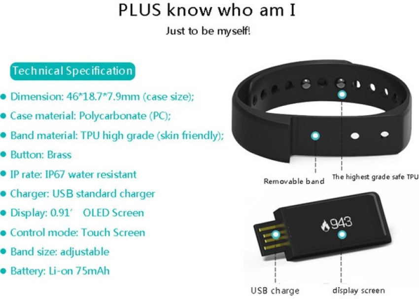 I5 Plus Bluetooth Smart Fitness Band Review  TechnoSanta