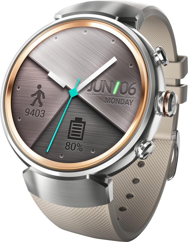 Asus Zenwatch3 Silver with Beige Rubber Strap Price in India Buy