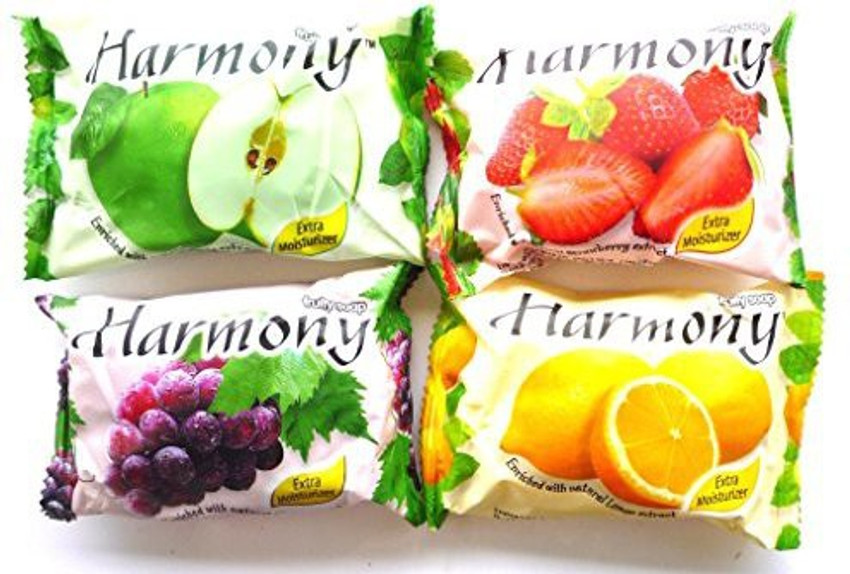 Harmony Set 4 Pcs Fruity Soap Bath Bar Shower