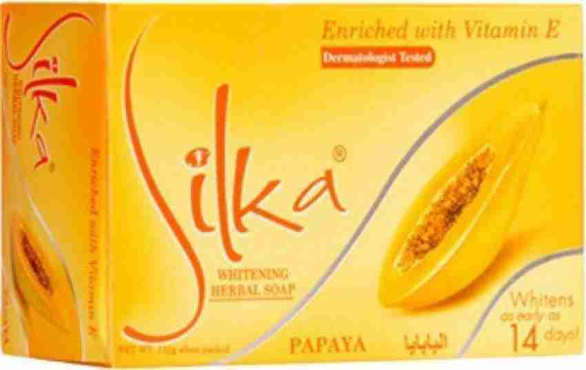 SILKA Pure Papaya Skin Whitening Herbal Soap Made In Philippines