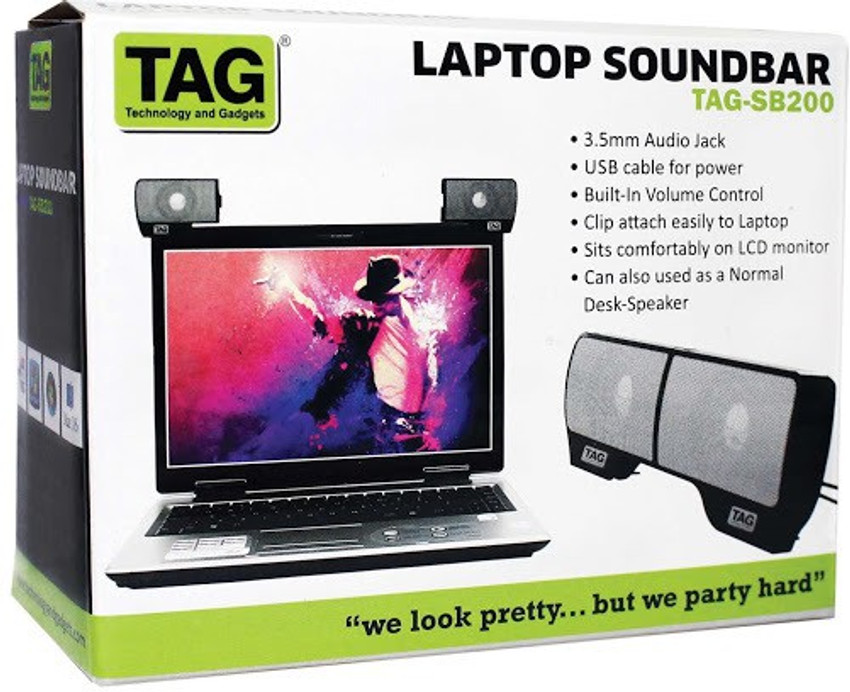 Multimedia shop laptop soundbar