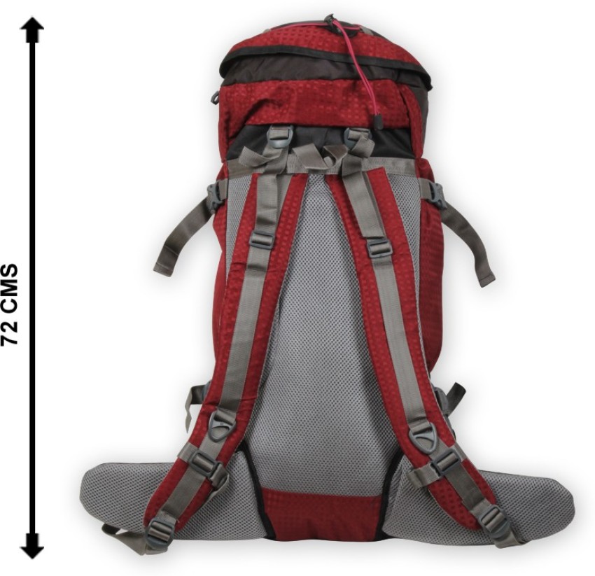 WROGN Trekking Bag For HikingCampingOutdoor Sports with Rain CoverShoe  Compartment Rucksack  75 L Red  Price in India  Flipkartcom