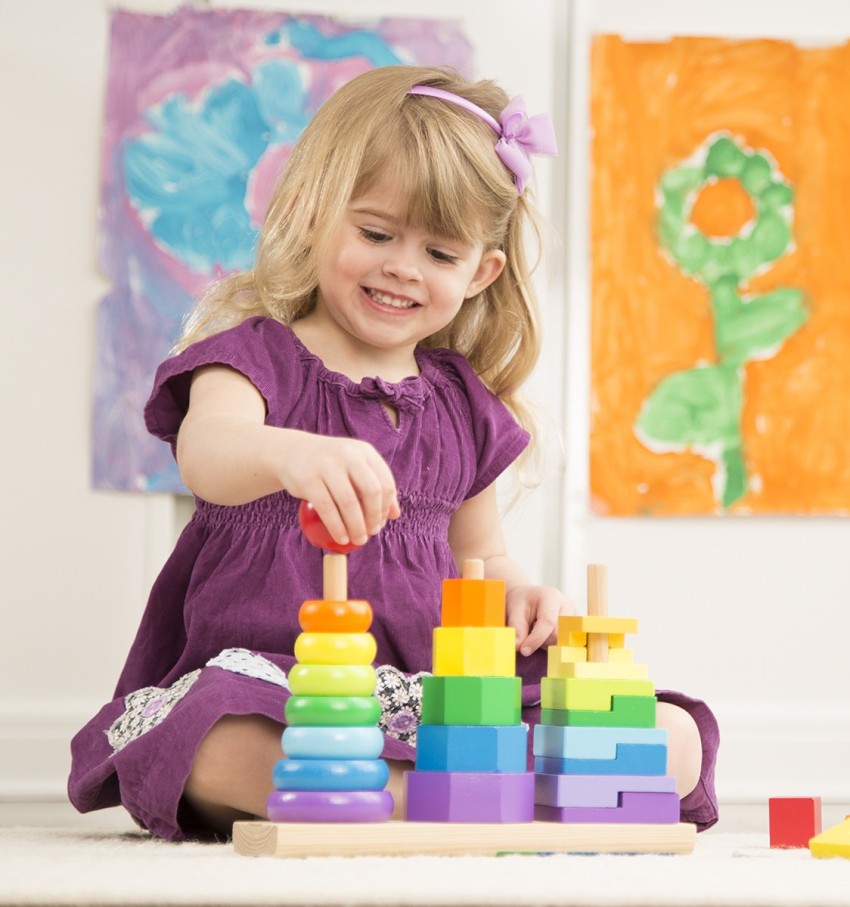 Melissa & doug store geometric stacker