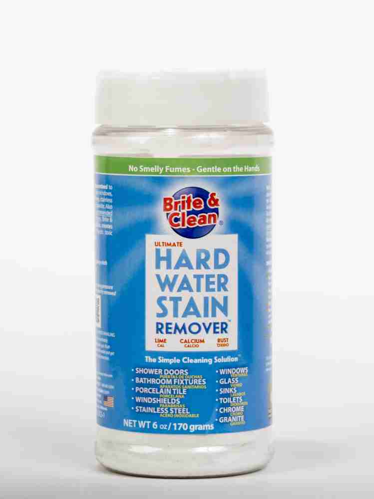 Hard water outlet stain remover