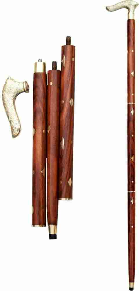 Handicraft Sheesham Wood & Brass Made Walking Stick Walking Stick Price in  India - Buy Handicraft Sheesham Wood & Brass Made Walking Stick Walking  Stick online at