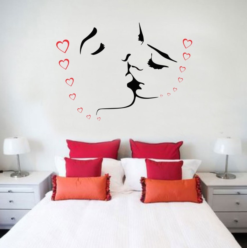 Buy Sticker Hub Love Couple Wall Stickers PVC Vinyl, (60Cm X 63Cm