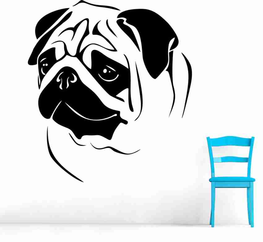 Pug shop wall stickers