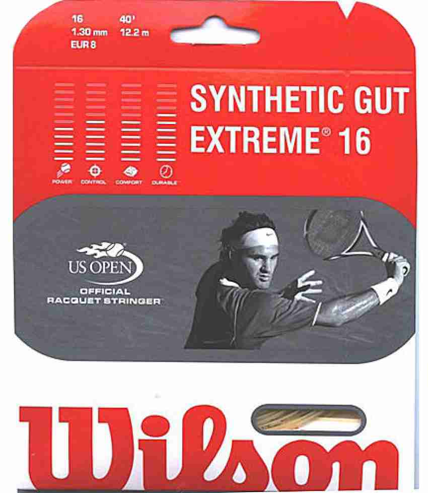 Buy Wilson Synthetic Gut Control 40-Feet Tennis String Set, 17-Gauge  (White) Online at Low Prices in India 